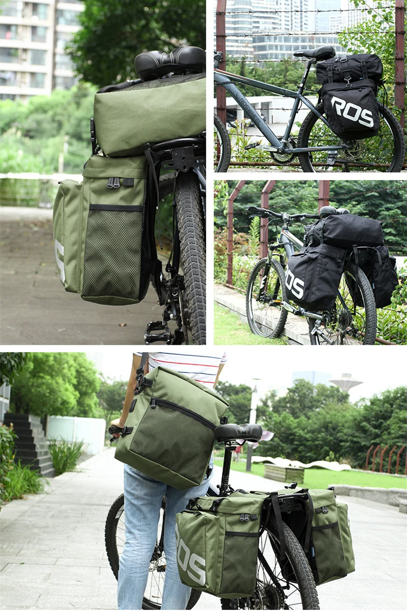 37l Bicycle Back Seat Bag 3 In 1 Trunk Bags Waterproof Large