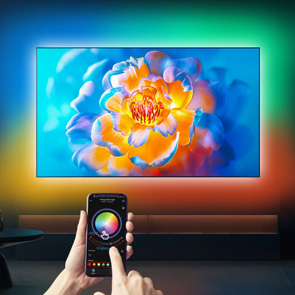

USB RGB Tape 5V Led Strip Light Ambient TV PC Backlight For HDMI Device Screen Color Sync Led Light Kit For Alexa/Google /TV Box