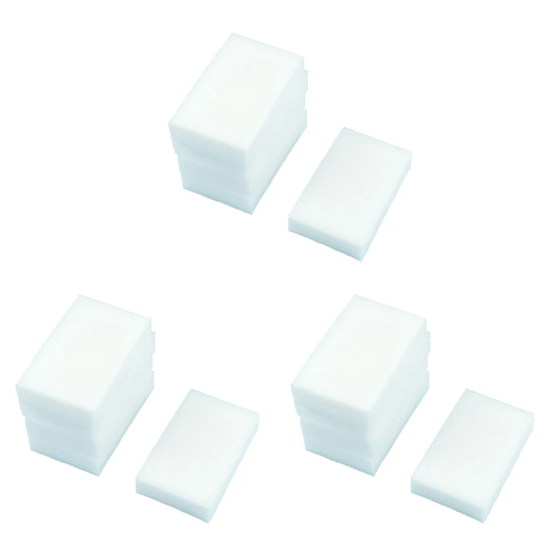 60Pcs Magic Multi Sponge Clean Foam Cleaner Cleansing Eraser Autolavaggio Cucina 10Cm X 6Cm X 2Cm (Bianco)