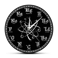 Chemical Symbols Wall Clock Periodic Table Chalkboard Chemistry Teacher’s Wall Clock Modern Wall Clock Classroom Wall Art Decor 1
