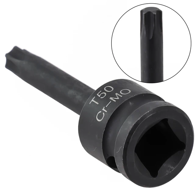 1PC 1/2inch Hex Torx Socket Adapter for Torx Screwdriver Bit Drive Socket Air Wrench Adapter Head for T20 T40 for T30 T100 Repai 6