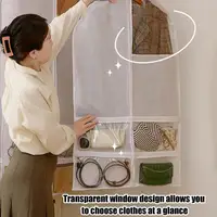Garment Bag Large Capacity Storage Bag With Clear Window Reusable 4 Grids Wardrobe Organizer Coat Protector For Home 1
