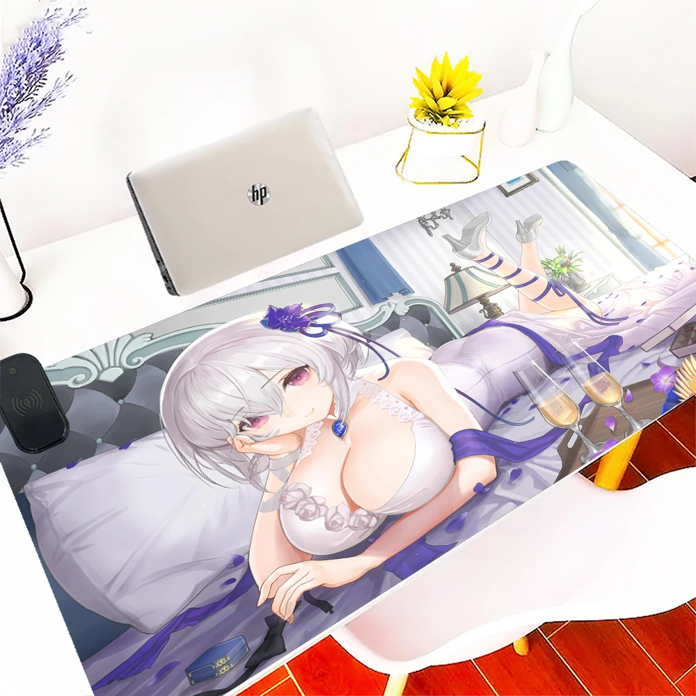 

MRGLZY Explosive Wireless Charging Mouse Pad Oversized Gaming Office Keyboard Pad Kawaii Mouse Pad Demon Killer Mouse Pad Desk