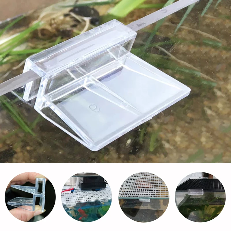 Clip Trasparenti 6 Clip Acrilico Per Acquario 6mm - Supporti Per Coperchio Trasparenti Accessori Acquario - Foto 2