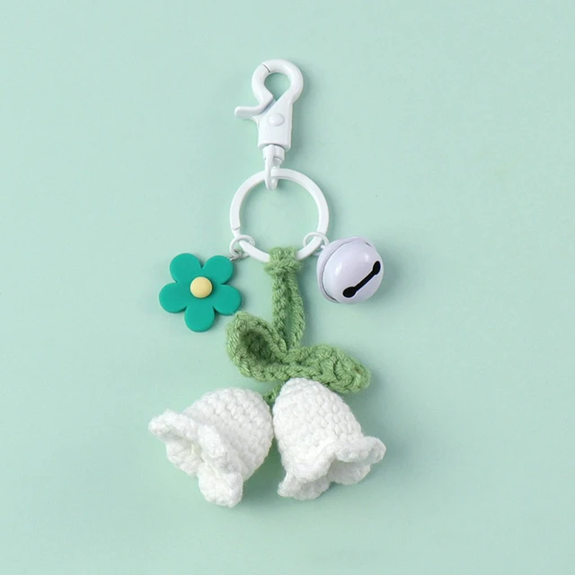 FyeZoe handknit keychain,keyring, amigurumi,crochet flower,bag charm gift