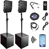 Club 3000 12-Inch 4000w Function SD Card Remote Control,Two subwoofers and 8 line Array Speakers Set for Church, DJ, Live 1