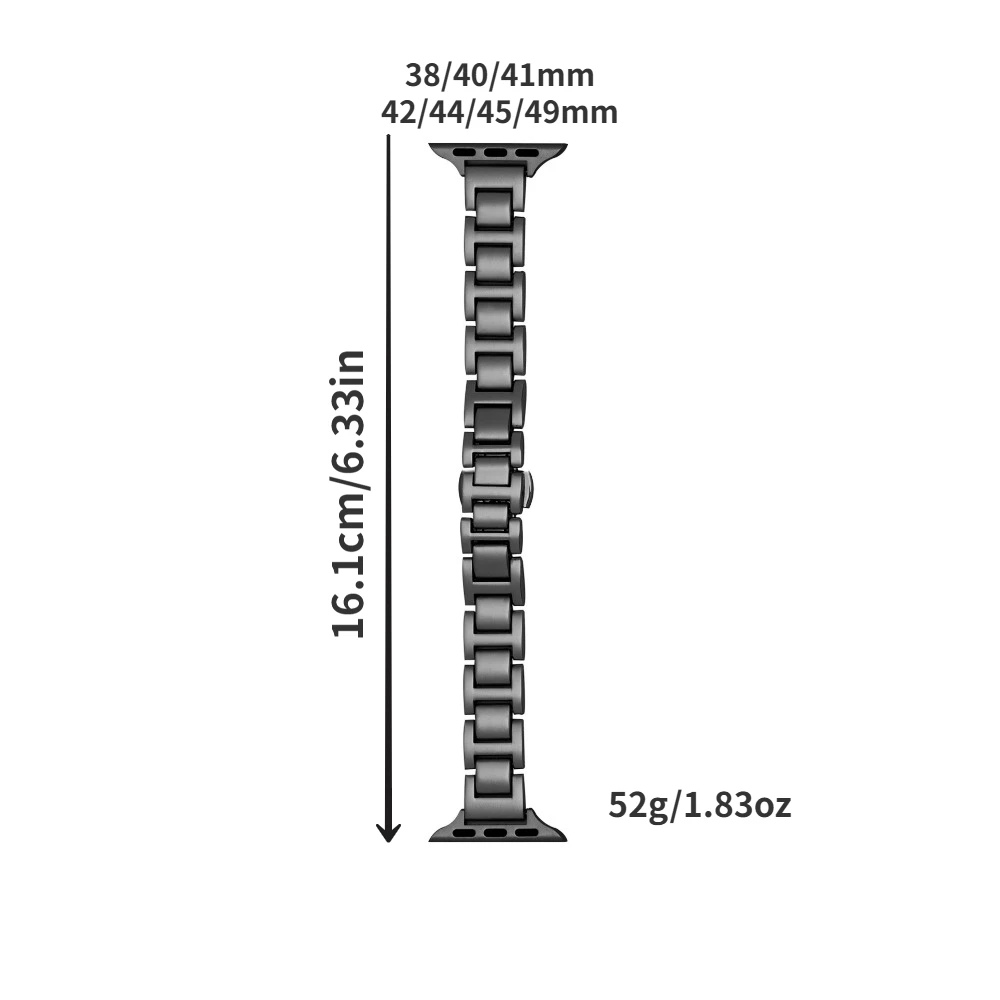 Elegant Band for Smartwatch, Suitable for Sizes 38-49mm (Watch Not Included)
