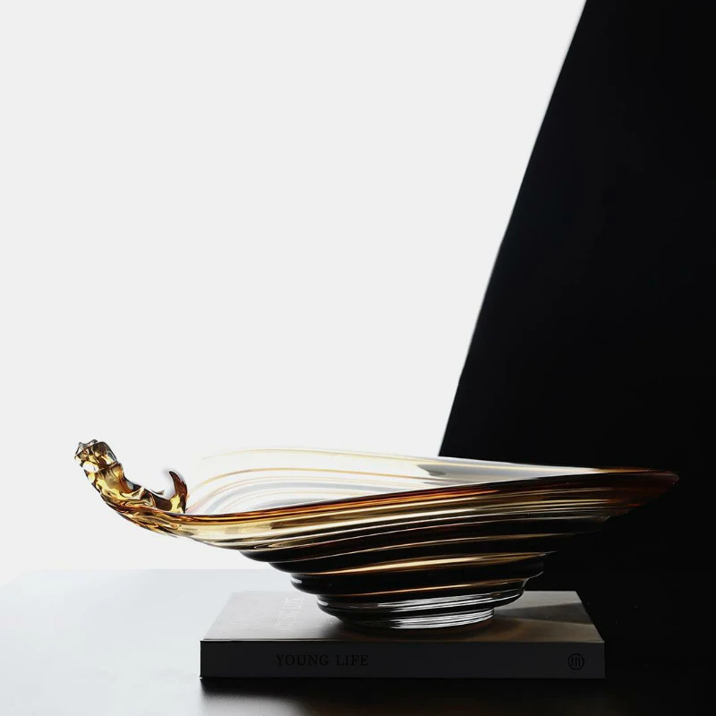 Twist Floating Glass Bowl Luxury High-Grade Nut Candy Bowl Home Hospitality Screw Snacks Display Creative Dried Fruit Bowl 4
