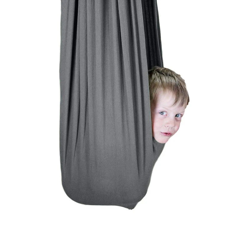 Kids Cotton Swing Hammock for Autism ADHD ADD Therapy Cuddle Up Sensory Child Therapy Elastic Parcel Steady Seat Swing chairtoy 3