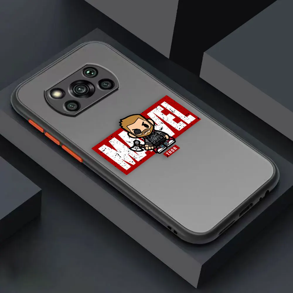 thumbnail image 1 of Funda mate para Xiaomi POCO X4 X3 X2 M4 M3 M2 F4 F3 GT F2 C40 CC9 PRO 4G 5G CIVI Funda el guapo Marvel Avengers dibujos animados, 1 of 5