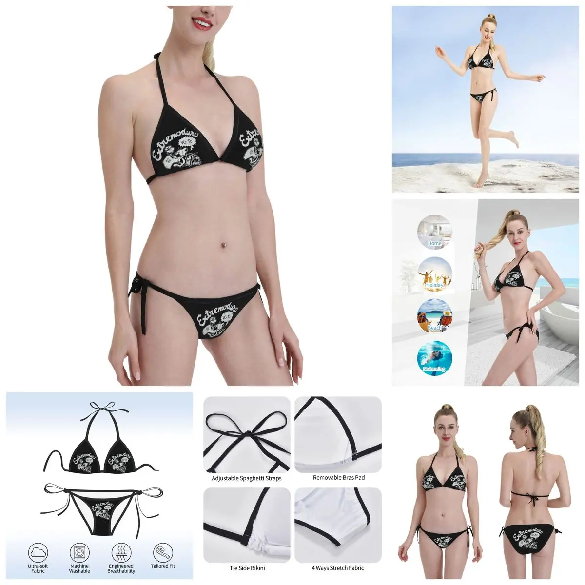 

Anime Cuanto Sabes Sobre Extremoduro Parte Bikinis sexy Triangle Bikini Printed Classic Briefs Vintage top bathing suit SwimSuit