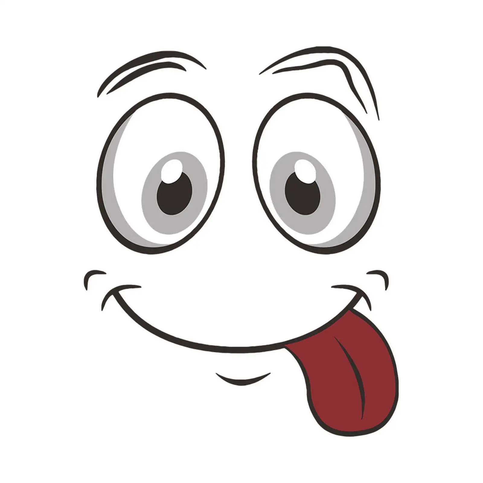 

Funny Smiling Face Toilet Sticker Toilet Lid Cover Sticker for WC Decoration