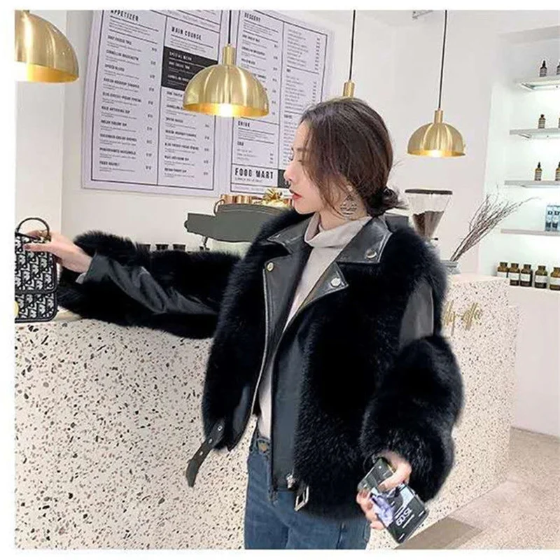 2025 Winter Temperament Women New Full-Skin Fur Coat With High