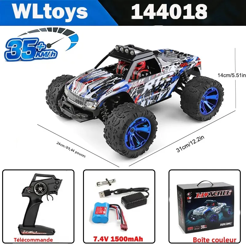 Voiture RC 4x4 Tout Terrain 2.4GHz - 144001/144010/144018