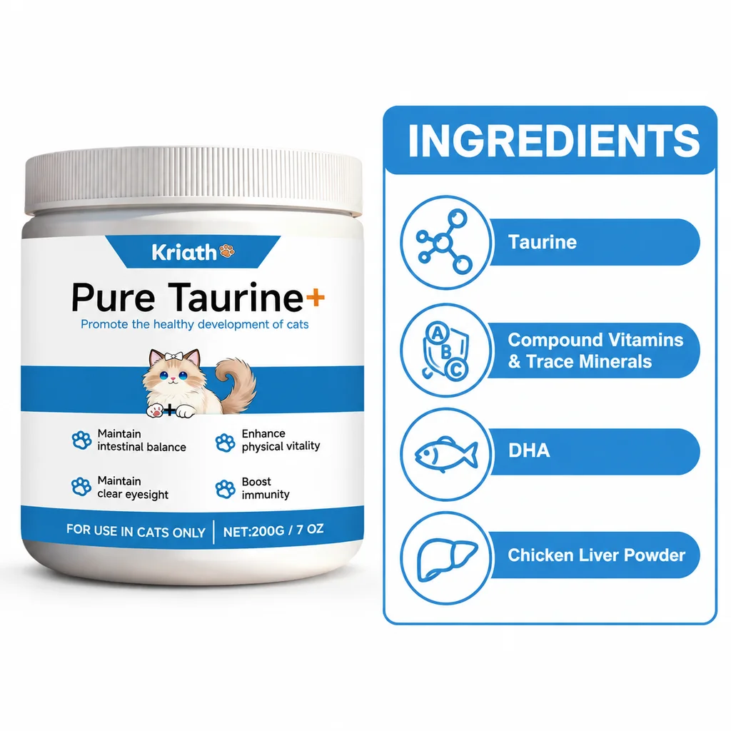 Cats Taurine Powder Support Daily Wellness Vision Digestion Immunity Pet Daily Care Nutrition Powder For Kitten Adult Cats