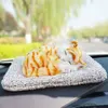 Simulation Mini Cat Toy Cute Cloth Pad Plush Cats with Sound Children Birthday Gifts Creative Imitation Cat Ornaments Home Decor 6