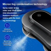 Robot nettoyeur de vitres Liectroux YW810,pulvérisation d'eau bidirectionnelle,ultra-mince, aspirateur robot pour fenêtres,lave-vitre et essuie-glace électriques domestiques,nettoyage sec et humide,route AI, moteur sans balais 8