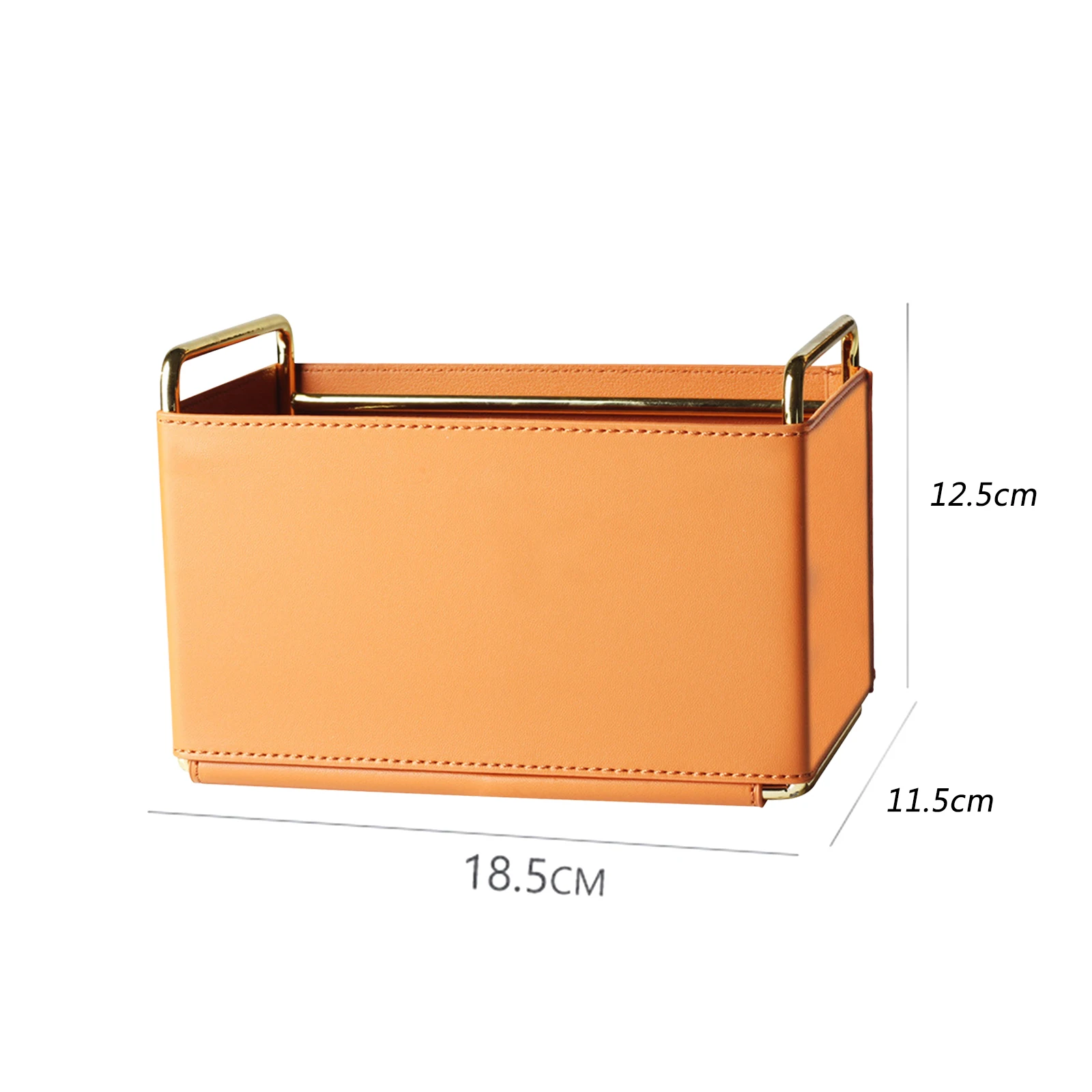 Remote Leather Pen Holder Control Organize Makeup Brush Boxes Space Saving Desktop Storage Box Multi Purpose For Office School