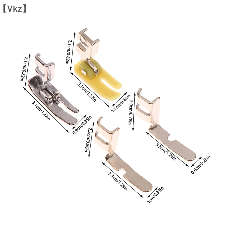 [VK18] Sewing Machine Zipper Presser Foot Set (Iron Presser Foot, Plastic Foot, Left Hole And Right Hole Single Side)