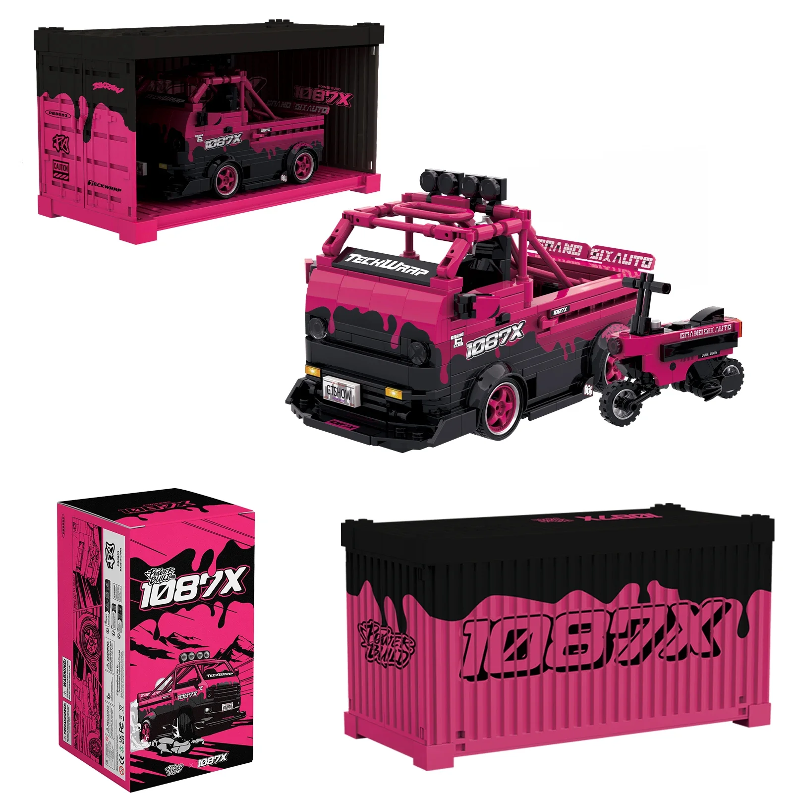 ✦LOVE　セット✦ 1087X Drift Racing Team Buidling Block for Toyota Supra A90 Sport