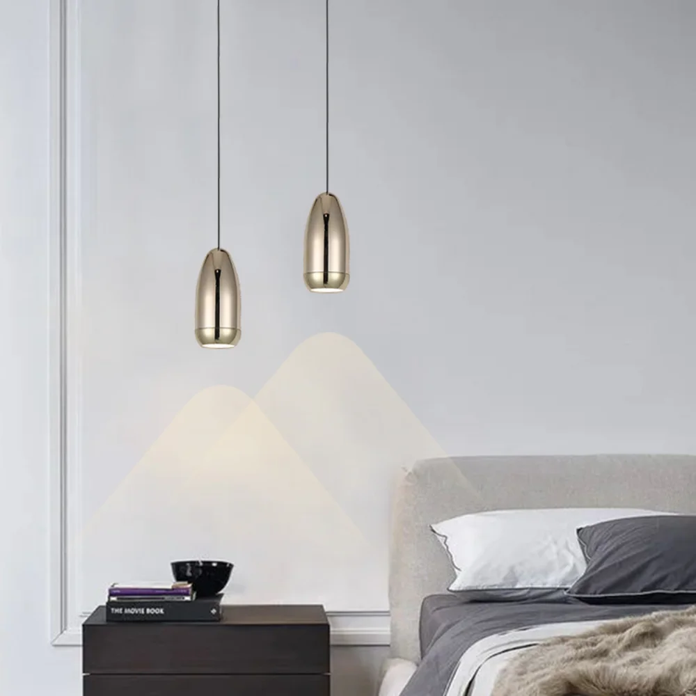 

7W 4000K 110V Nordic Light Luxury Pendant Lamp COB Creative Modern Simple Bedroom Bedside Bar Hall Living Room