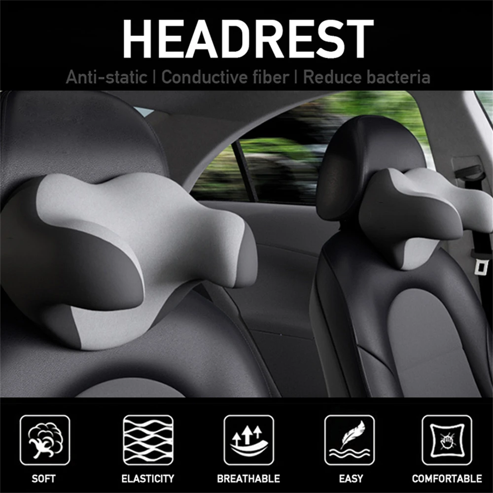 Universal Car Seat Headrest Pad Ergonomic Pillow Head Neck Rest Support Cushion Height Position And Tightness Are Adjustable | Автомобили