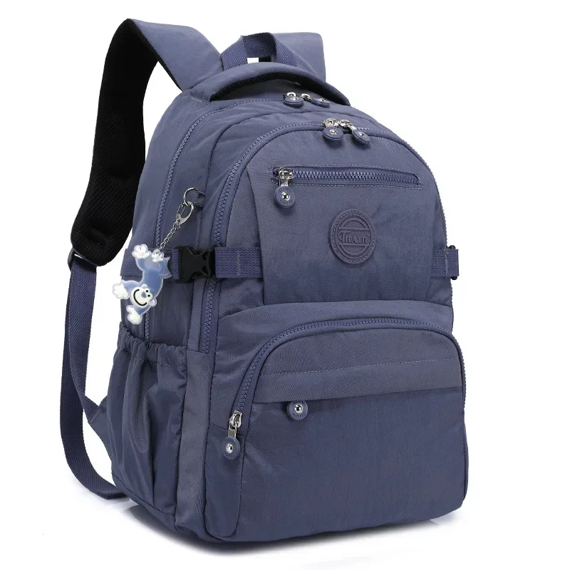 TEGAOTE Nylon A4 Waterproof Women Men School Backpack 15.6'' 14'' Laptop Lightweight Travel Bag Blue Green Black Red Pink M2303 4