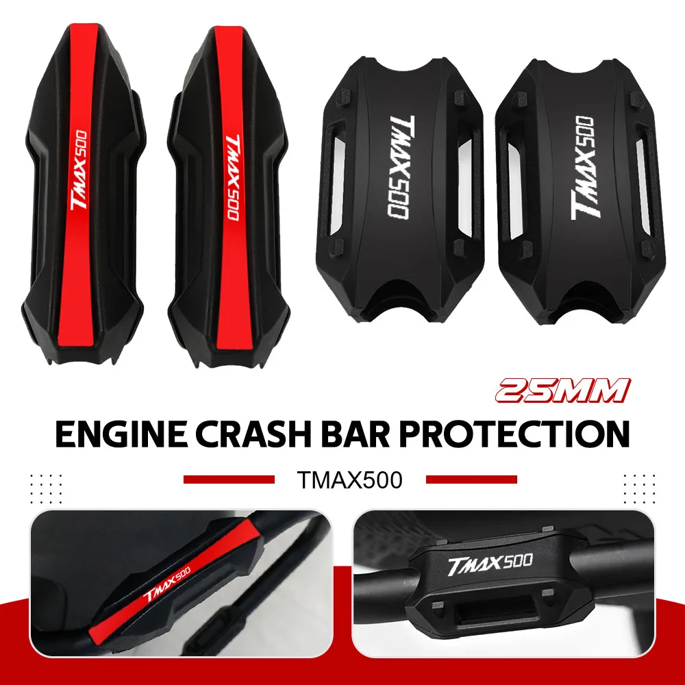 

For YAMAHA TMAX 500 T-MAX TMAX 500 TMAX500 2001-2024 Motorcycle Engine Protection Guard Bumper Decorative Block Crash Bar 25MM