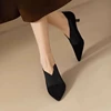 Women Pointed Toe Stilettos Shoes Suede Loafers Winter Designer 2024 Trend New Sexy Elegant Party Dress Pumps Zapatillas Mujer 1