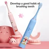 Child's Sonic Electric Toothbrush USB Charging Ultrasonic Clean With Replacing brush head Cartoon Lovely Children's brush Kid's 2