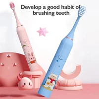 Child's Sonic Electric Toothbrush USB Charging Ultrasonic Clean With Replacing brush head Cartoon Lovely Children's brush Kid's 2
