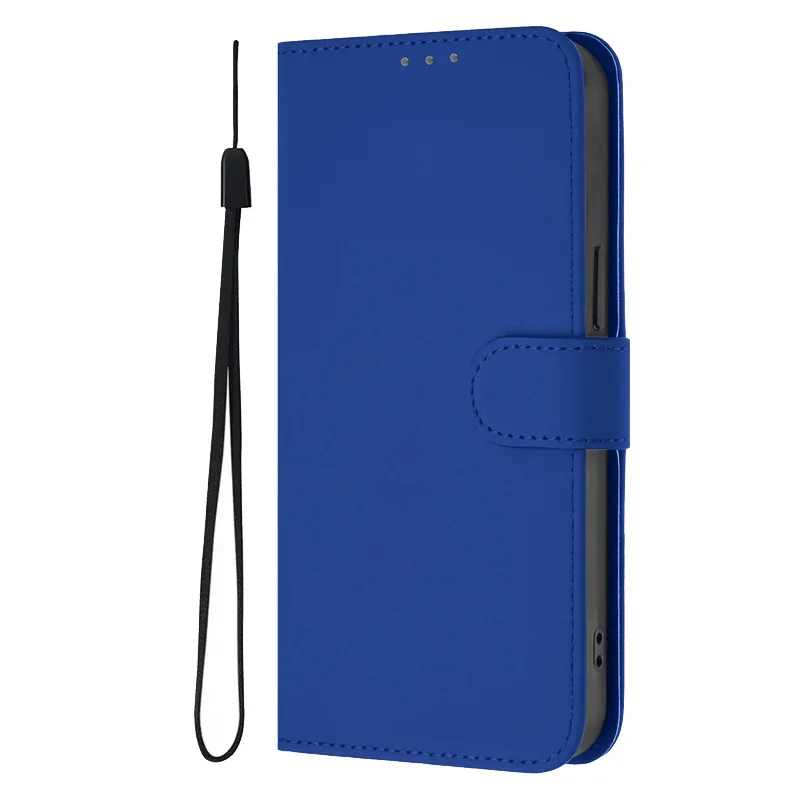 Candy Color Flip Stand Leather Phone Case - Universal Fit