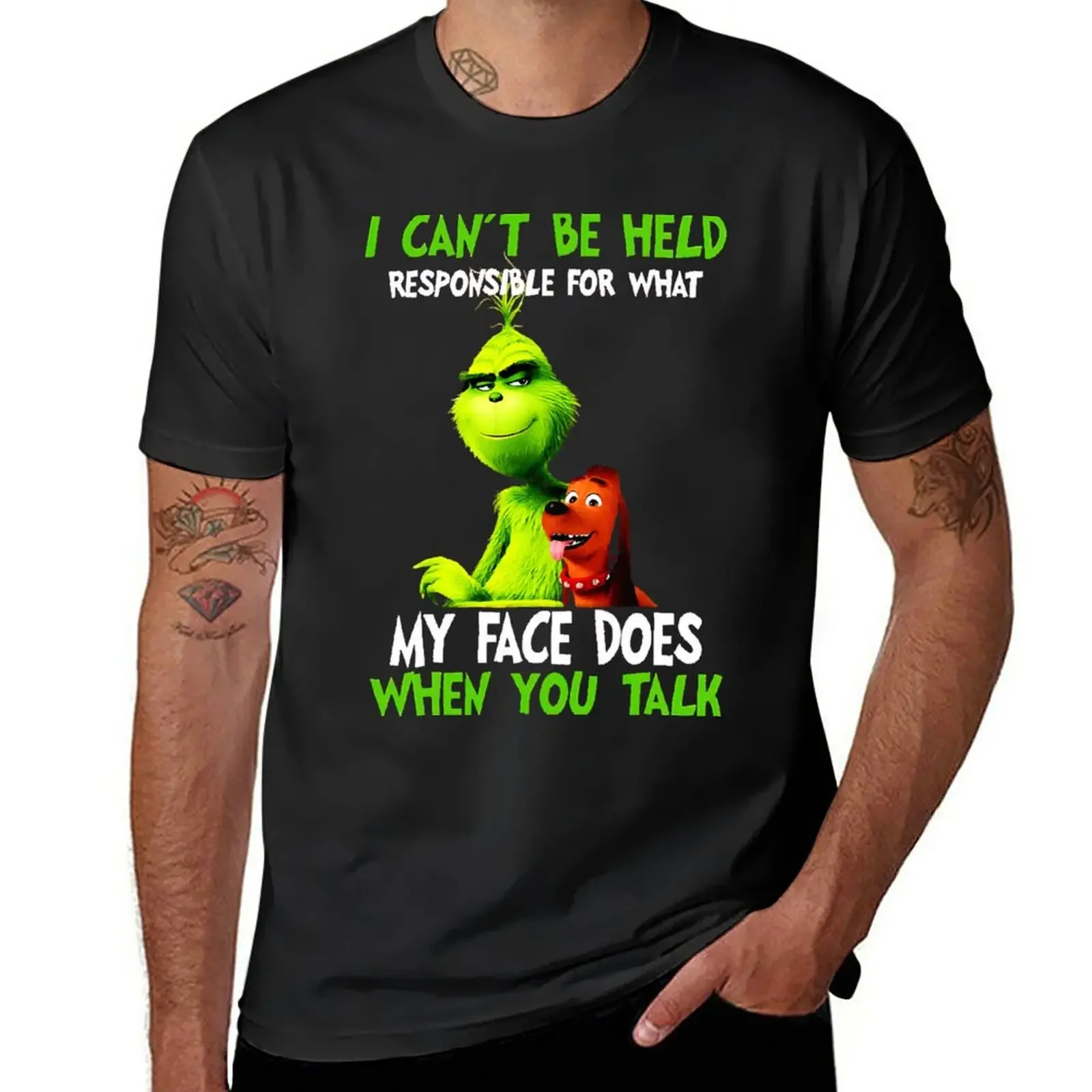 

Christmas I can't be held responsible for what my face does when you talk T-Shirt blanks plus size tops t shirts for men pack