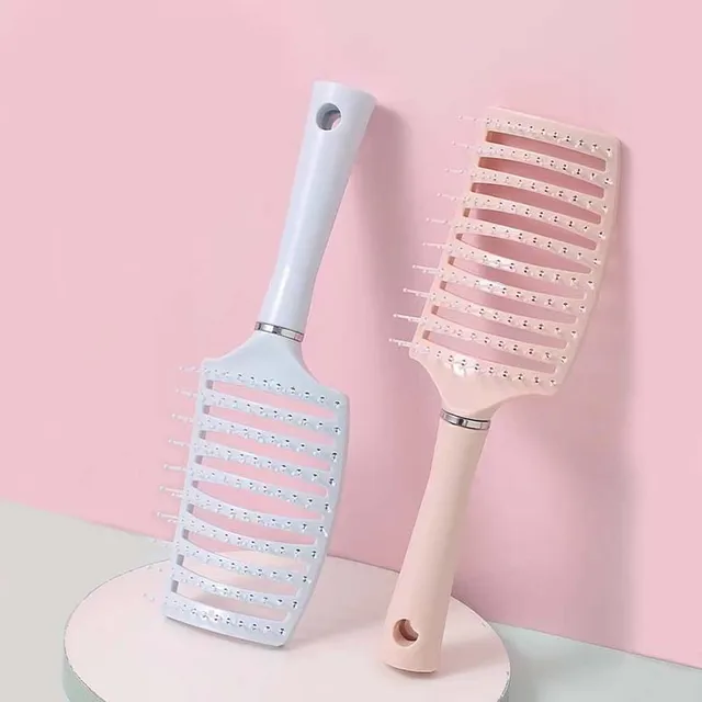 Large Curved Comb Rib Comb 1 Ventilated Detangling Brush for Dry Hair - Massaging Brush for All Hair Types - Styling Brush