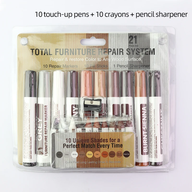 

Furniture Touch-up/Fill Multifunction Paint Pen Floor/Stairs/Woodenware Scratch/Patch Restore Composite Repair Pen Marker&Filler