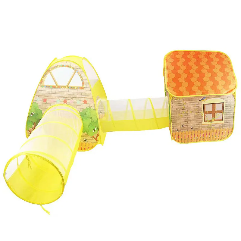 3 In 1 Kids Ball Pit Tents With Crawl Tunnel Wigwam Tent For Children Children Play Tent House Tunnel Baby Ball Pool