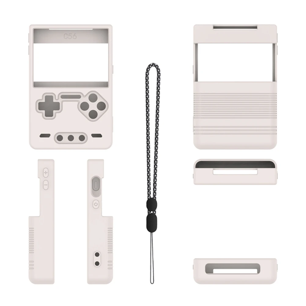 Silicone Protective Case Anti-Scratch Protector Shell Sleeve with Lanyard Soft Skin Cover Case for Trimui Brick Game Accessories