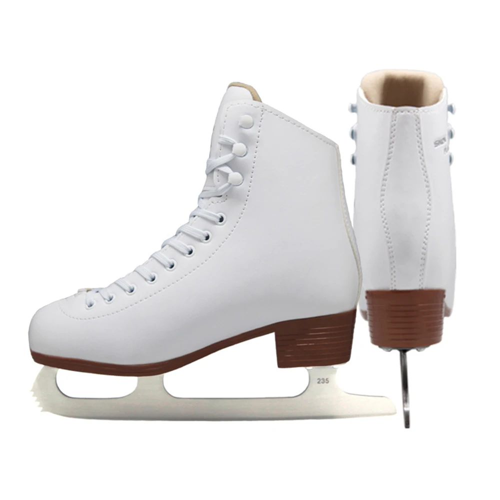 Ice Skate Tricks Shoes Adult Child Leather Ice Blade Skates Professional Flower Knife Ice Hockey Knife Real Ice Skateing ID01