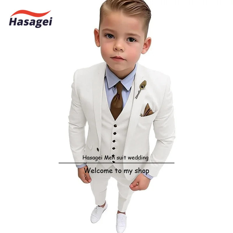 Kids 3 Piece Formal Wedding Tuxedo Boys Formal Suit Set