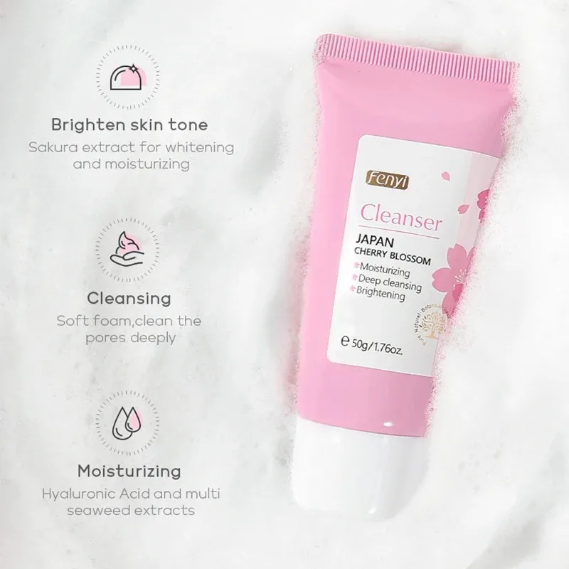 Vitamin C Facial Cleanser Skin Deep Cleansing Moisturizing Blackhead Removal skincare Face Wash Foam Face Cleanser Skin Care 3