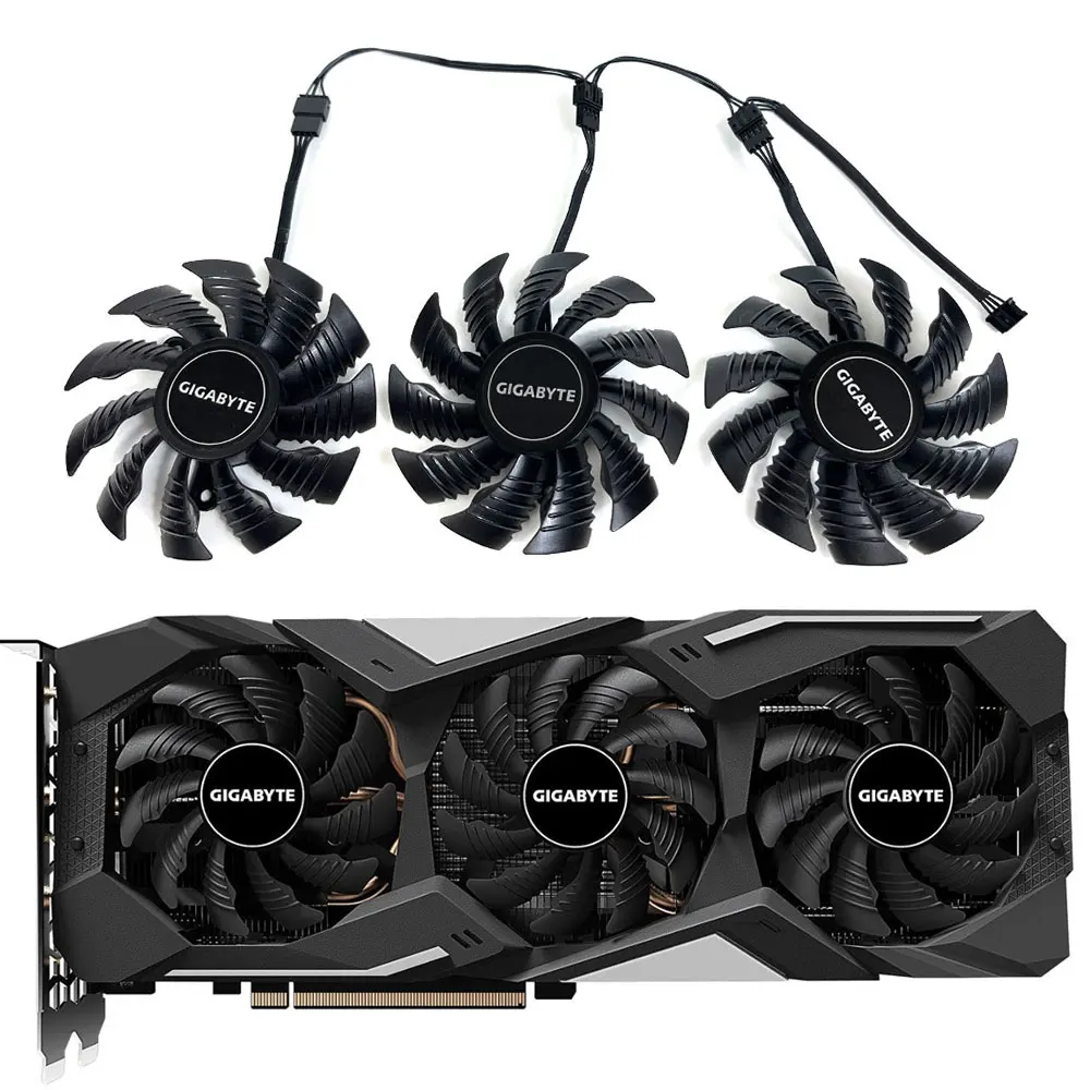 Muslimact128010Su Gtx 1660 Ventola Super Gpu, Per Gigabyte Rtx 2080, 2070, 2070Super, 2060, Gtx 1660, 1660Ti Ventola Di Raffreddamento Della Scheda Vi