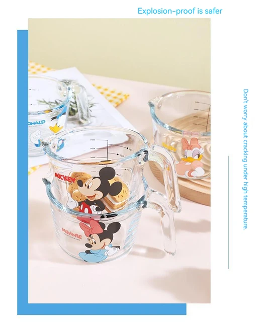 Disney Mickey Measuring Cup Kitchen Glass Measuring Jug Measuring Tools  Cartoon Cake Breakfast Bakeware Water Cup with Scale - AliExpress