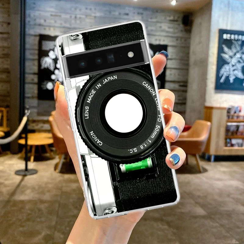 Retro Camera Vintage Clear Phone Case - Soft TPU Cover