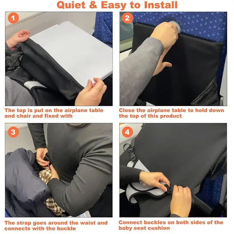 Baby Airplane Travel Bed – Kids Seat Extender & Portable Footrest Hammock 6