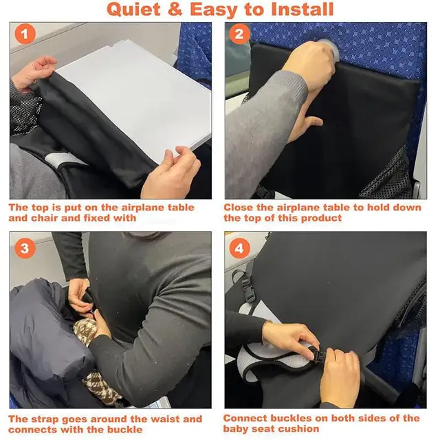 Baby Airplane Travel Bed – Kids Seat Extender & Portable Footrest Hammock 6
