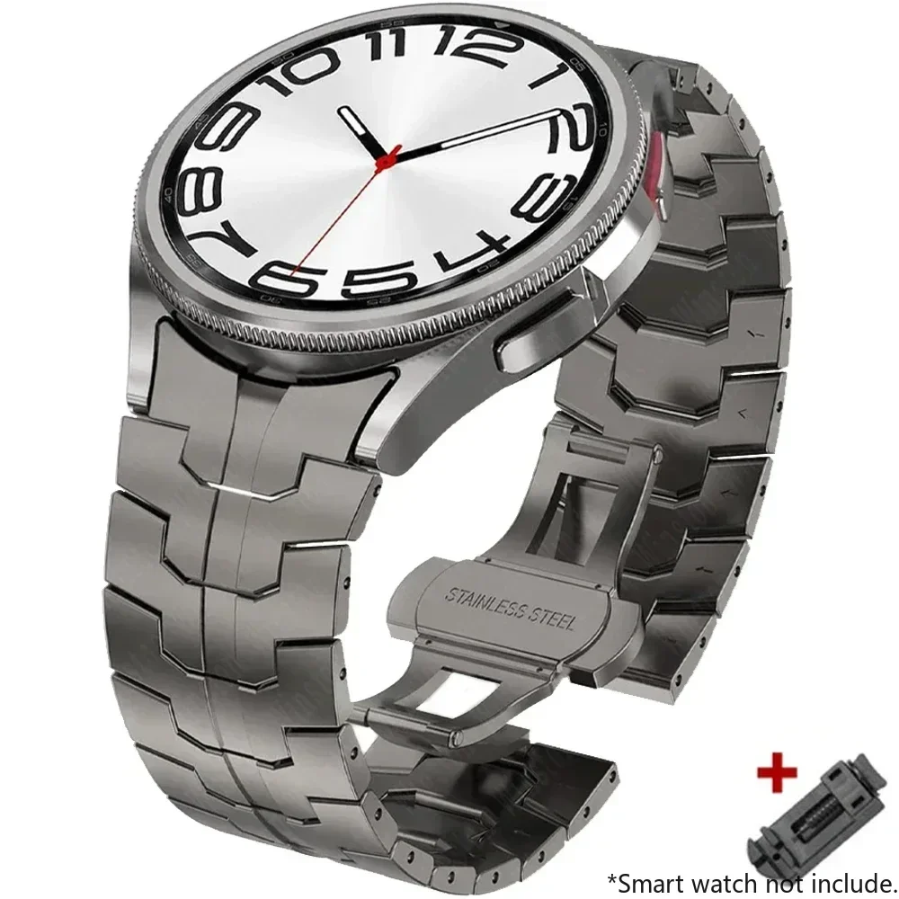 Premium Stainless Steel No-Gap Metal Link Bracelet Strap
