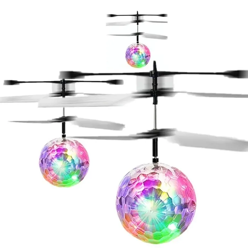 Flying Ball Mini Drone LED Helicopter Crystal Ball Induction Quadcopter 1Pc