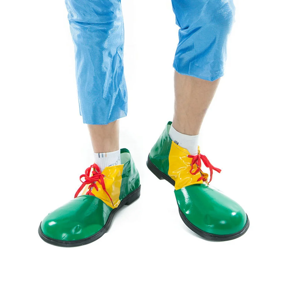 Oversized Clown Shoes For Carnival Party Unisex Comedy Dress Up Costume Masquerade Cosplay Boots Bright Color Durable Artificial