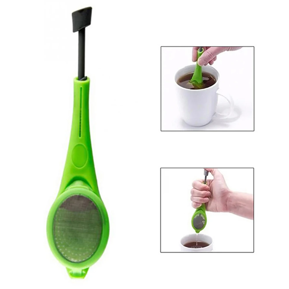 Tea Infuser Built-in plunger Healthy Intense Flavor Reusable Tea bag Plastic Tea&Coffee Strainer Measure Swirl Steep Stir&Press tea infuser