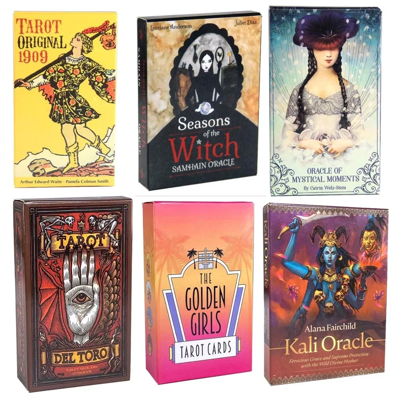 Mazo De Tarot De Bruja Con 78 Cartas En Inglés, Tamaño 10,3 X 6 Cm, En Caja Colorida – Ideal Para Principiantes Y Lecturas Místicas